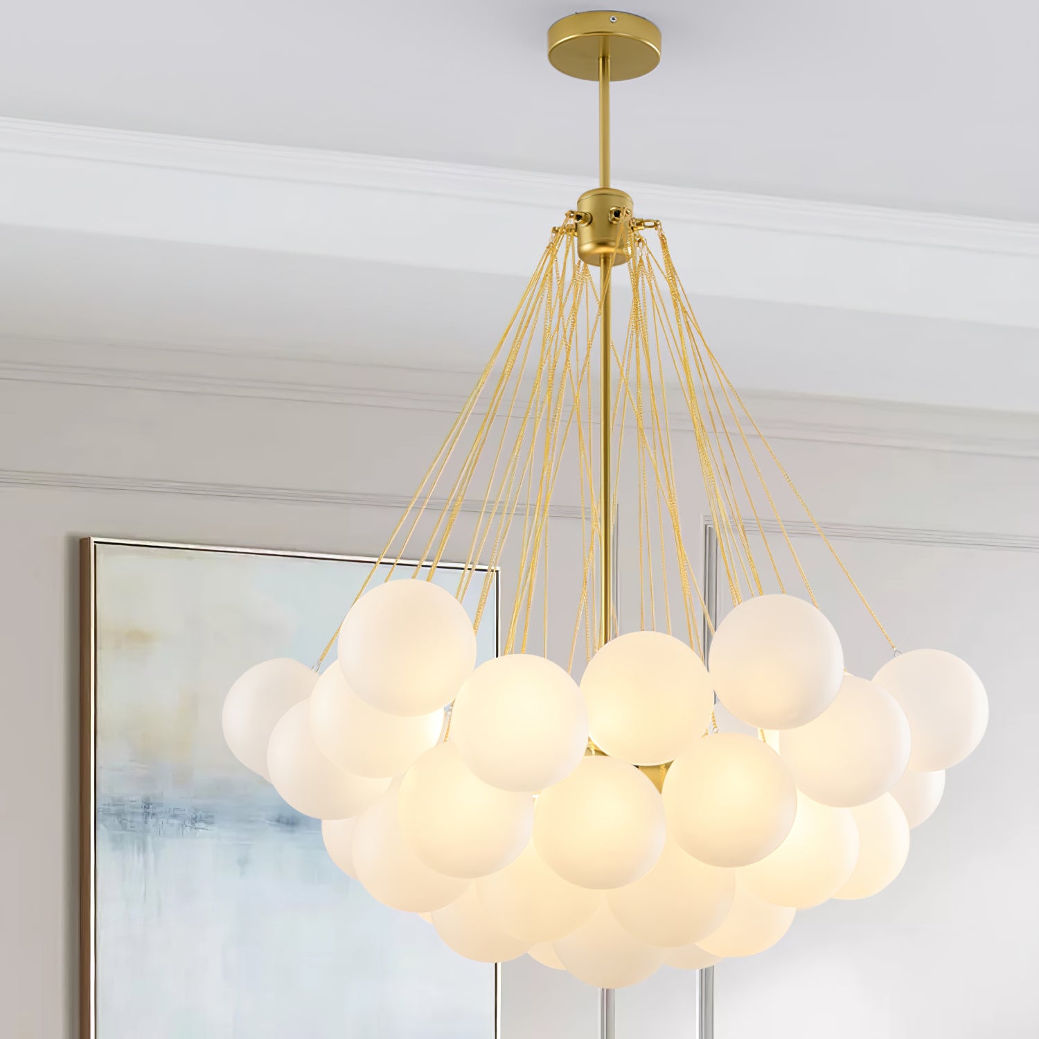 Elegant Cloud Chandelier Lighting Fixture - Modern Ceiling Light for Living Room, Bedroom & Dining Room Decor