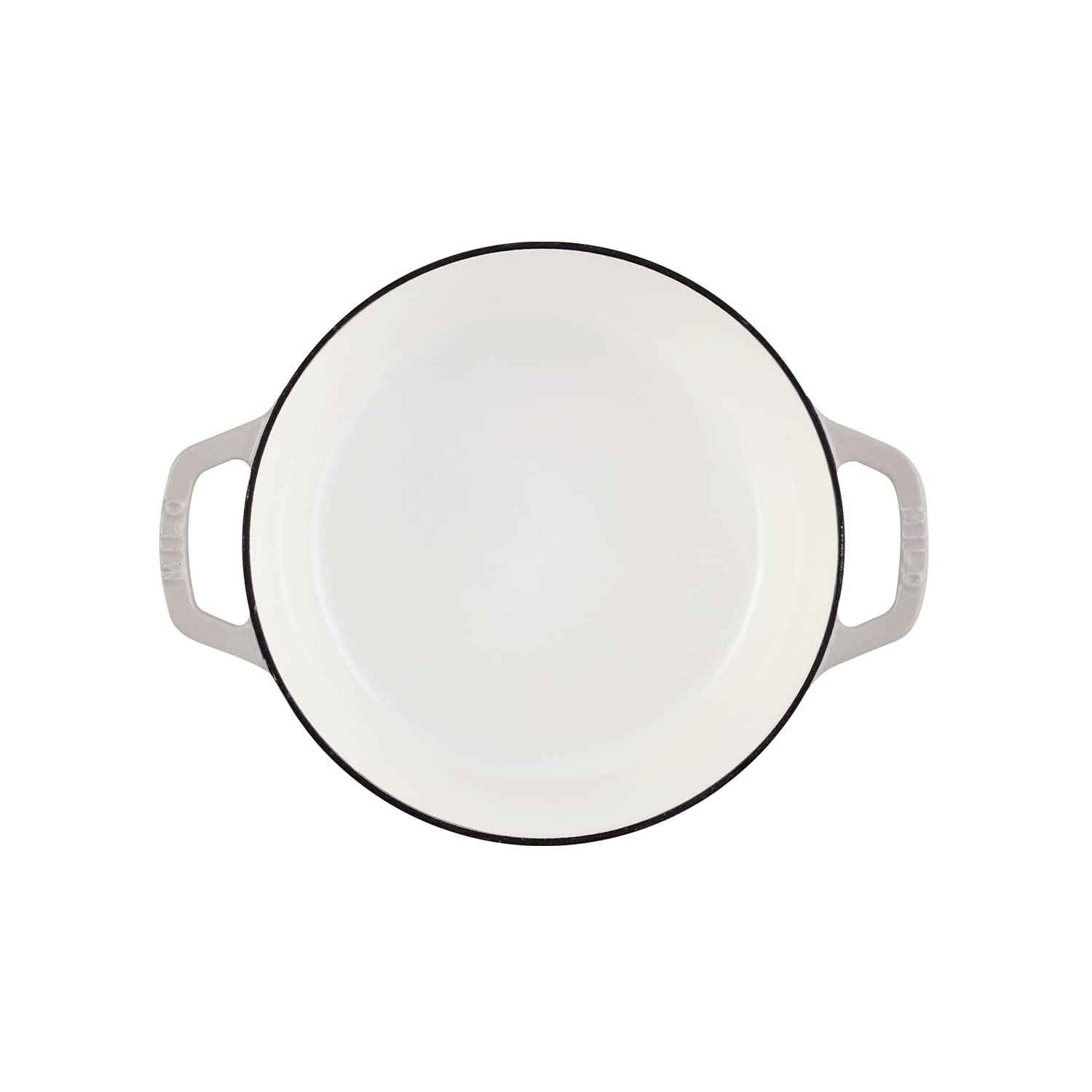 Premium 3.5-Quart Enameled Cast Iron Dutch Oven with Lid - Kana Milo Enamel Coated Casserole Pot | Oven & Dishwasher Safe | Ideal for Braising, Stewing & Baking (Pebble with Gold Knob) | Perfect for Family Dinners & Holiday Cooking