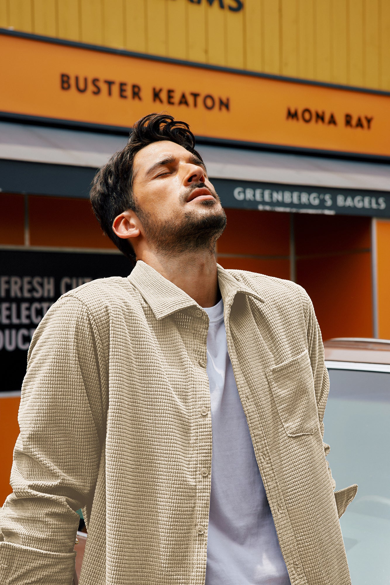 Stylish Men's Textured Long Sleeve Button-Up Shirt with Classic Collar - Perfect for Office, Casual Wear & Date Nights