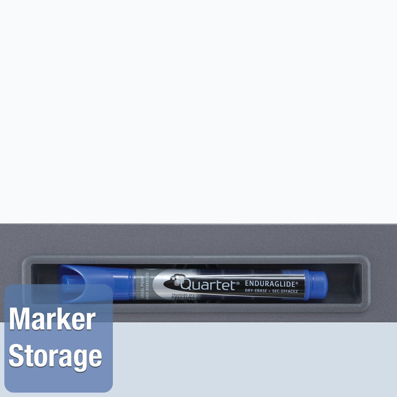 Customizable Whiteboard with Graphite Frame - Perfect for Home Office, Classroom & Meeting Room Organization & Planning