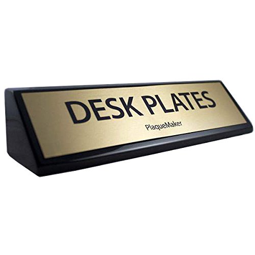 Premium Black Piano Finish Desk Wedge - Gold Accent, 10x2 Inches - Perfect for Laptop Stand, Monitor Riser & Ergonomic Workspace Setup