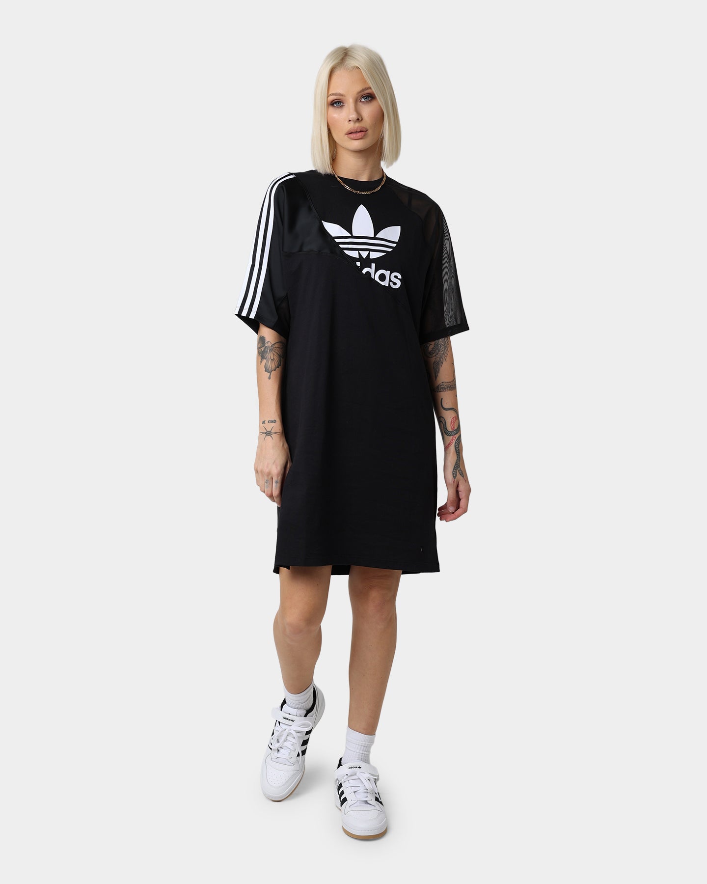 Adidas Women's T-Shirt Dress - Black | Casual Summer Dress for Women | Perfect for Workout, Running, and Everyday Wear