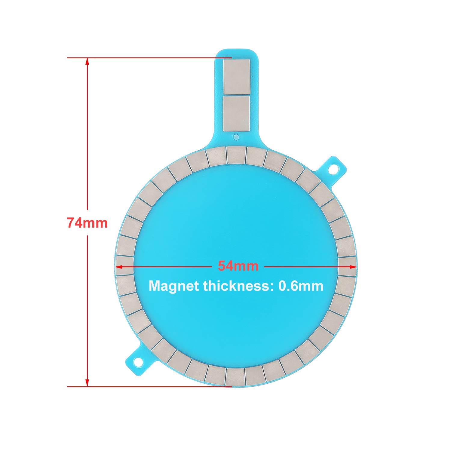 XZC MagSafe Magnet Sticker - Strong Magnetic DIY Wireless Charging Stickers for iPhone 12/11/Pro Max/Mini/Xs/Xr - Compatible with MagSafe Cases & Accessories (2Pcs) - Perfect for Home, Office & Travel Charging