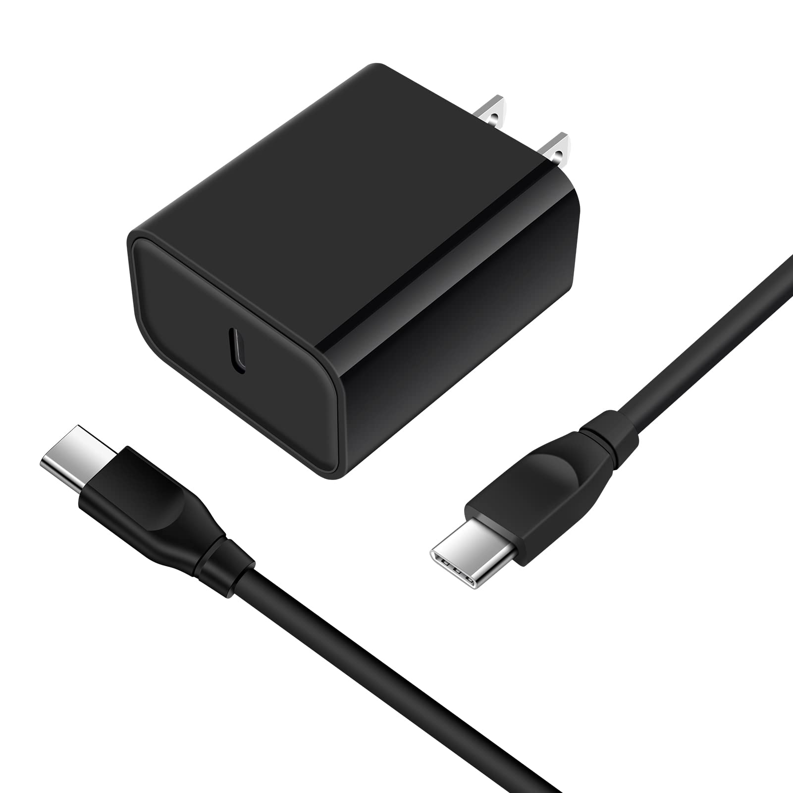 20W USB C Wall Charger with 6ft Cable - PD Fast Charger for Samsung Galaxy S22/S21/S20, Z Fold 3/Flip 3, Moto G Stylus, Pixel 5a/6 & More - Compact Power Adapter for Home, Office & Travel