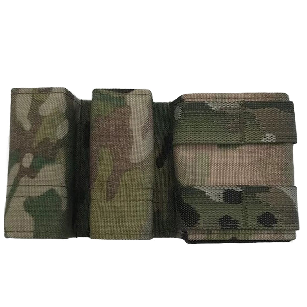 Esstac KYWI Shorty 5.56 1+2 GAP Side by Side Pouch with 4 Malice Clips - Tactical Magazine Holder for AR15, M4, Rifle Accessories | Range Shooting, Hunting & Military Training Use