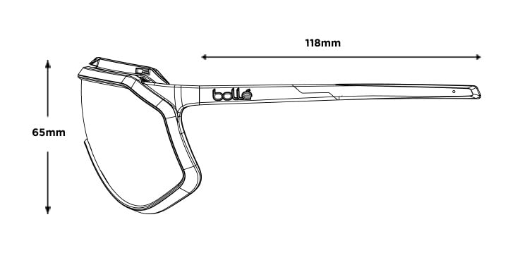 Bolle Chronoshield Rectangle Sunglasses for Men & Women - UV Protection, Lightweight & Durable Frame - Perfect for Running, Cycling & Outdoor Sports