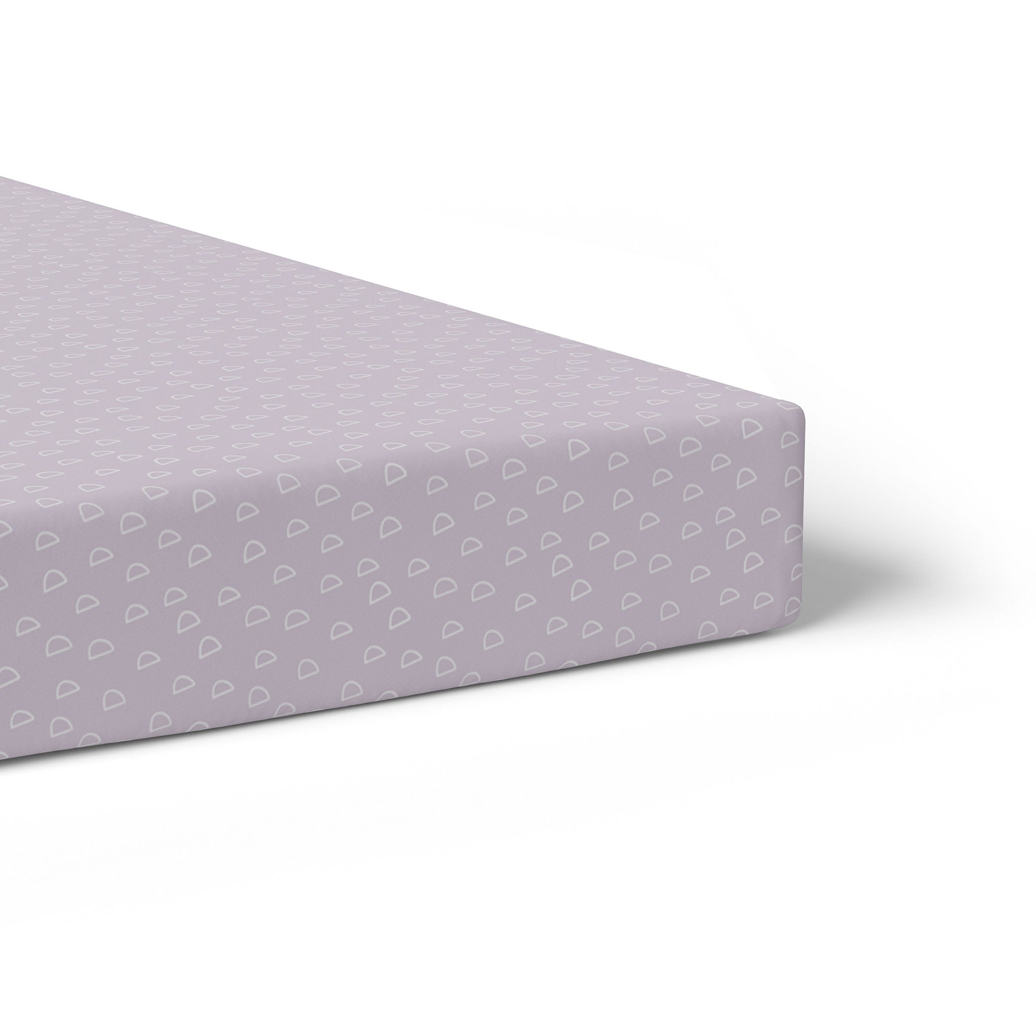 Nordic 2-Pack Jersey Cotton Fitted Sheets - Soft Peach & Lilac Colors - Perfect for Cribs, Toddler Beds & Daycare Centers