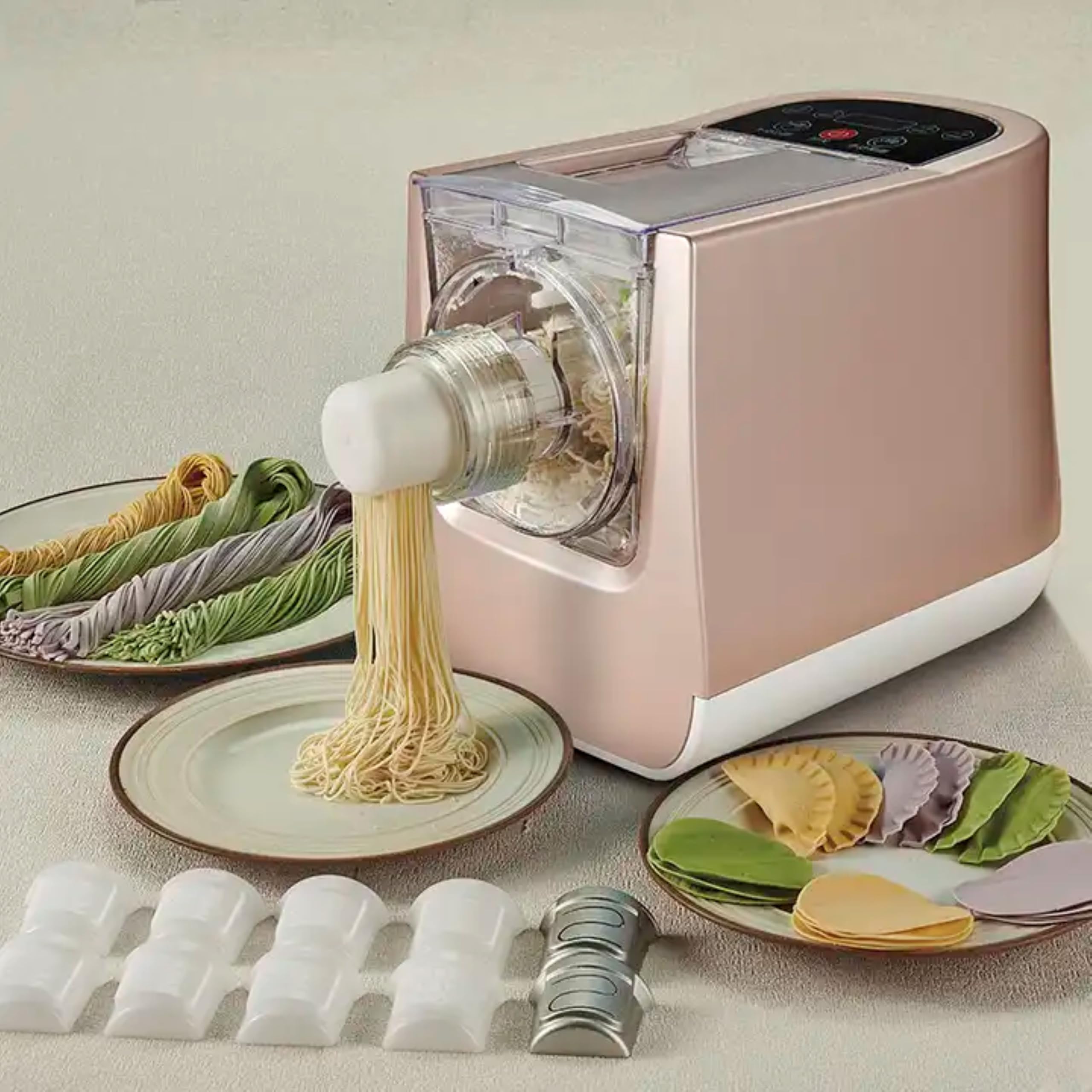 Automatic Pasta Maker Machine 300W - Electric Pasta Noodle Maker for Homemade Spaghetti, Fettuccine, Lasagna, Ravioli, Penne & Dumpling Wrappers - Easy Control Panel - Perfect for Italian Cuisine, Family Dinners & Restaurant-Style Meals