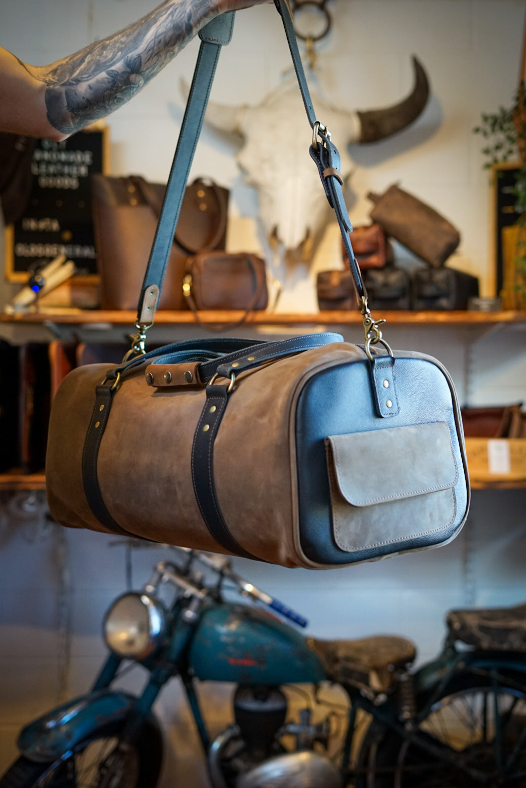 Premium Weekend Warrior Backpack - Two Tone Rebel Rust & Pebbled Black Accents - Perfect for Travel, Work & Outdoor Adventures