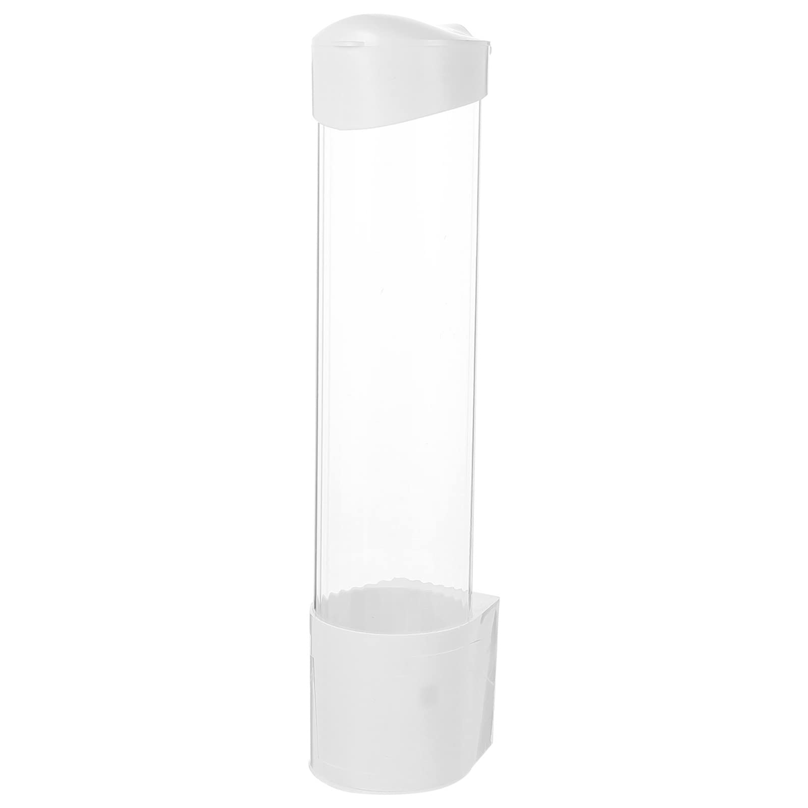 Cabilock No Nail Wall Mount Cup Dispenser Holder - White Paper Cup Rack for Water Cooler, Home, Office, Hospital & Bathroom - Space Saving Disposable Cup Organizer for Kitchen, Breakroom & Clinic