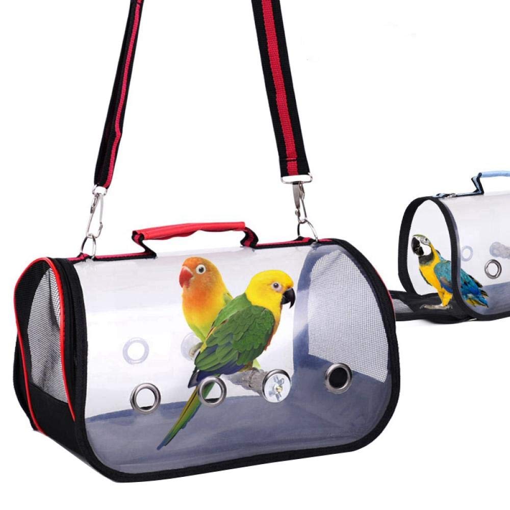 Small Bird Carrier Cage - Portable & Breathable Travel Carrier for Parrots & Small Birds - 3Pcs Black Backpack Style - Perfect for Vet Visits, Outdoor Adventures & Air Travel