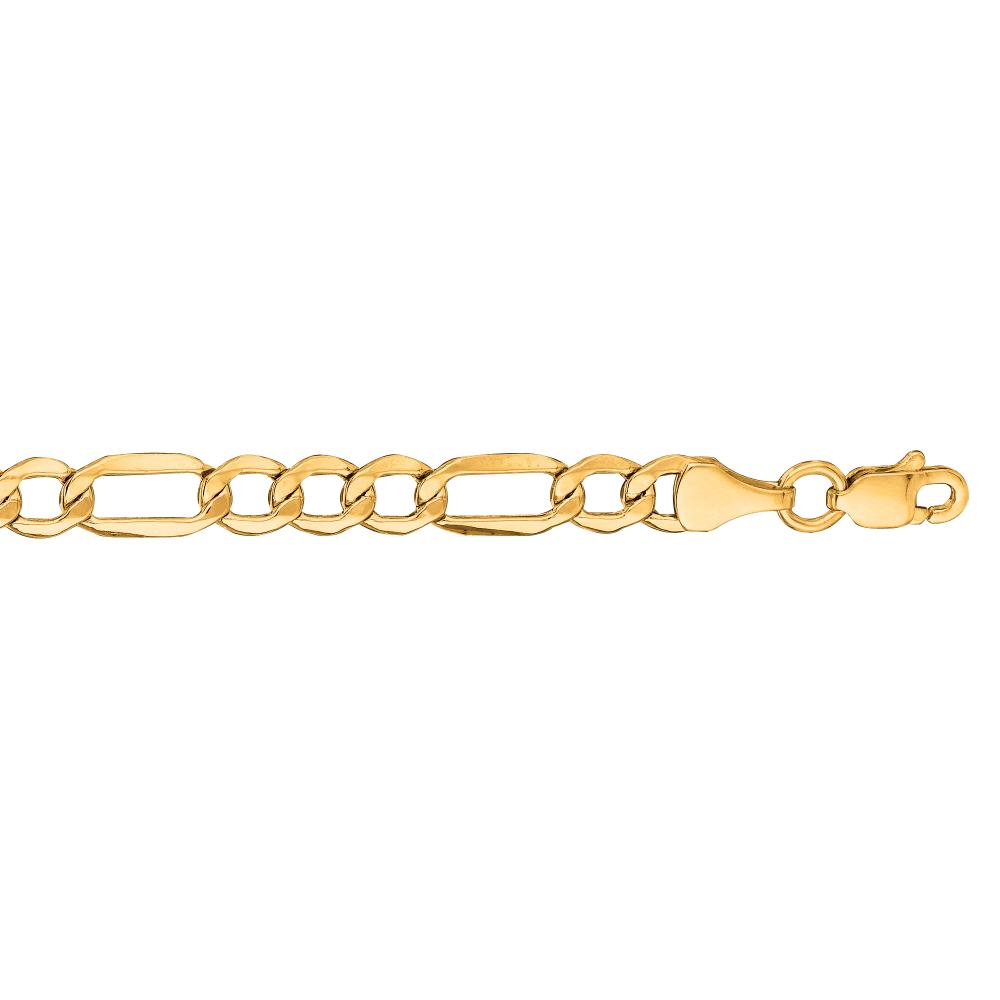 10K Gold 4.7mm Lite Figaro Chain for Men & Women - Dainty Delicate Jewelry for Everyday Wear, Gifts & Layering
