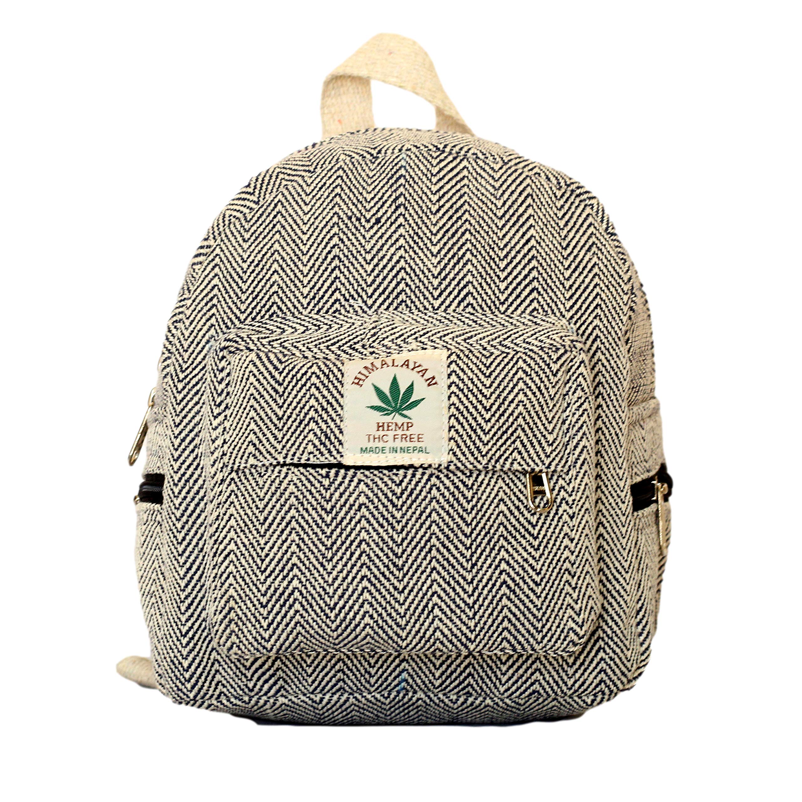 Handmade Hemp Mini Backpack for Women - Lightweight Washable Small Purse - Eco-Friendly Casual Daypack for Travel, Work & Daily Use (Grey)