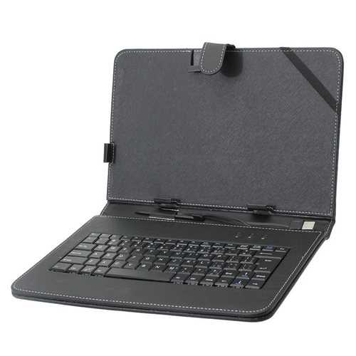 10.1 Inch French Keyboard PU Leather Case Cover with Stand for Tablet - Perfect for Work, Travel, and Home Office Use