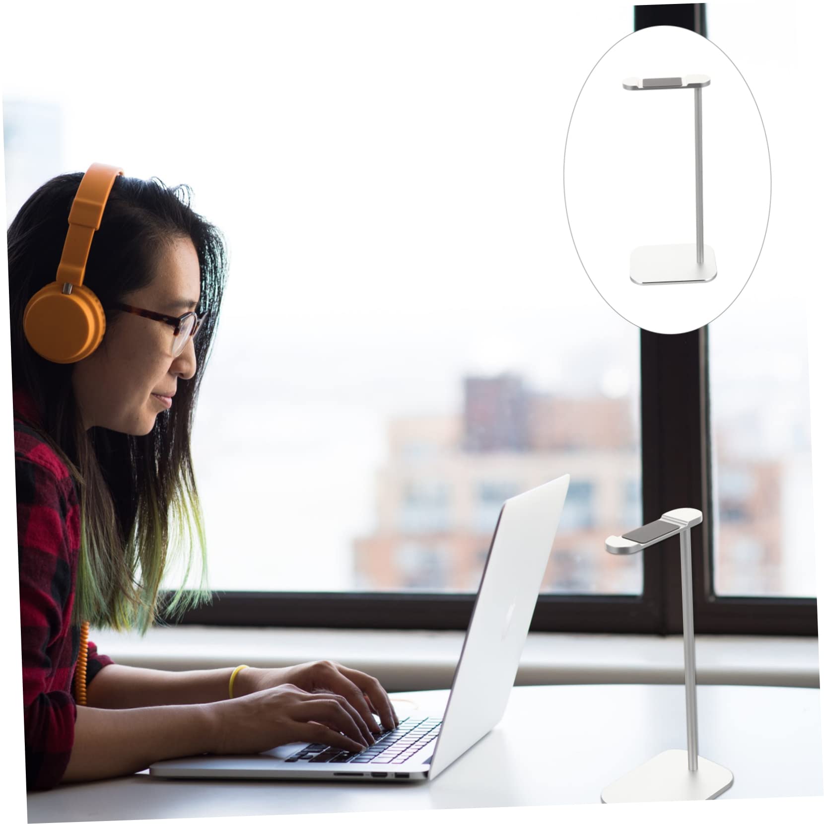 Jojofuny Aluminum Alloy Headphone Hook - Sturdy Desk Mount Headset Holder for Easy Installation | Perfect for Gaming, Office & Home Organization