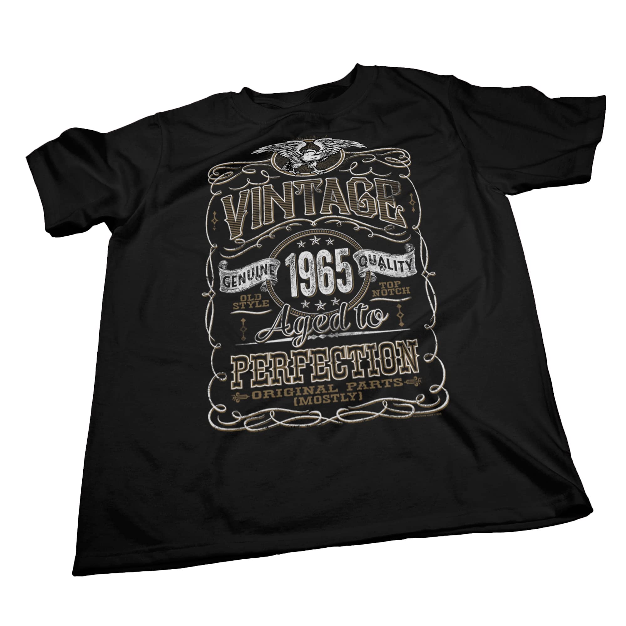 Vintage 1965 Aged to Perfection 60th Birthday Gift T-Shirt for Men - Funny 60 Year Old Present - Perfect for Parties & Milestone Celebrations