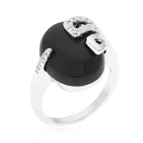 Black Onyx Egg Ring - Elegant Gemstone Jewelry for Women | Perfect for Gifts, Weddings & Everyday Wear