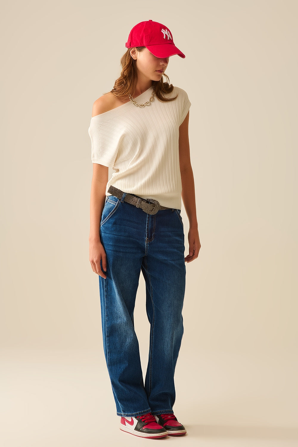 Straight Cut Medium Blue Jeans with Side Pockets - Perfect for Casual Wear, Office Outfits & Everyday Comfort