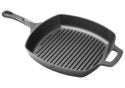 Premium 10.5 Inch Square Cast Iron Grill Pan - 1.75 Inch Deep, Induction Compatible, Heavy Duty for Steaks & Burgers - Perfect for Indoor/Outdoor Grilling, Camping & BBQ Parties (NRE #018611)