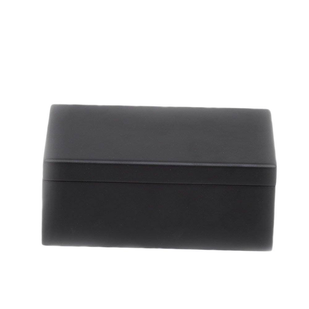 Wind-Up Wooden Musical Box with Silver-Plating Movement - Small Storage Music Gift Box Featuring Moon River Melody - Perfect for Weddings, Anniversaries & Romantic Gifts (Black)