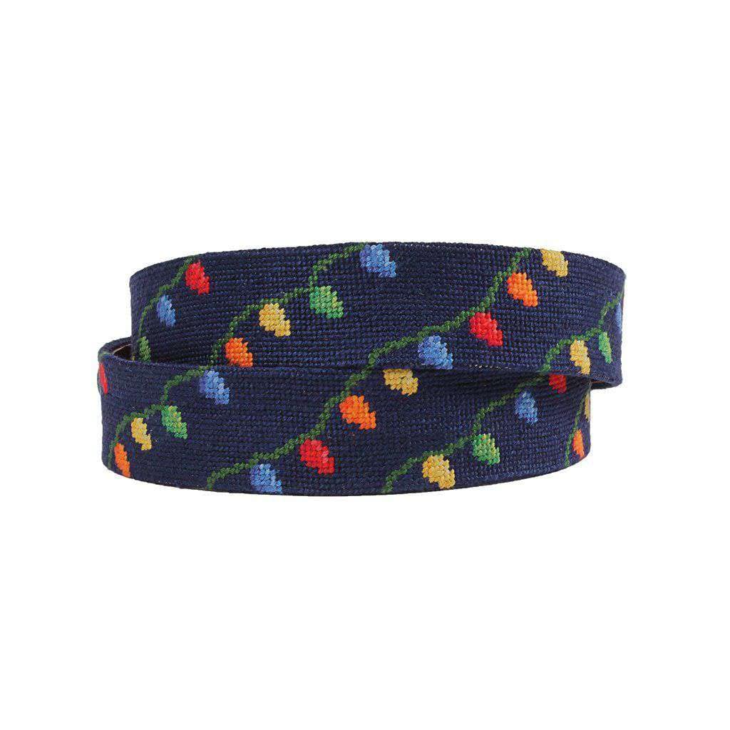 Smathers & Branson Christmas Needlepoint Belt - Elegant Holiday Fashion Accessory for Men & Women | Perfect for Christmas Parties, Office Holiday Events & Festive Gatherings