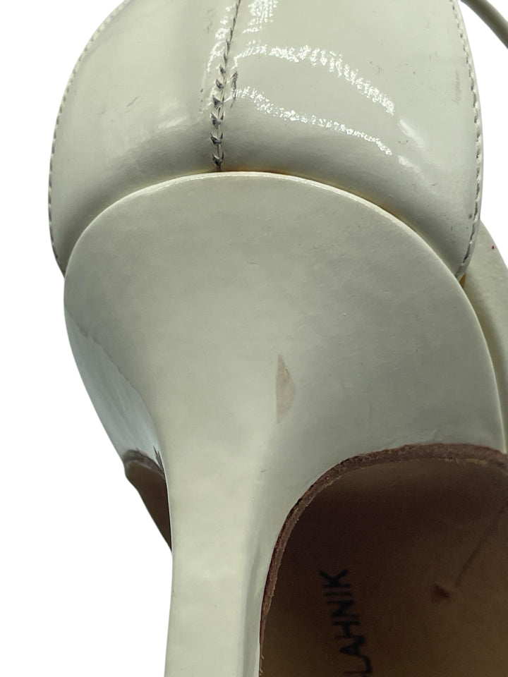 Authentic Manolo Blahnik Leather Chaos Heels for Women - Size 35 (US 5) - Perfect for Weddings, Parties & Special Occasions