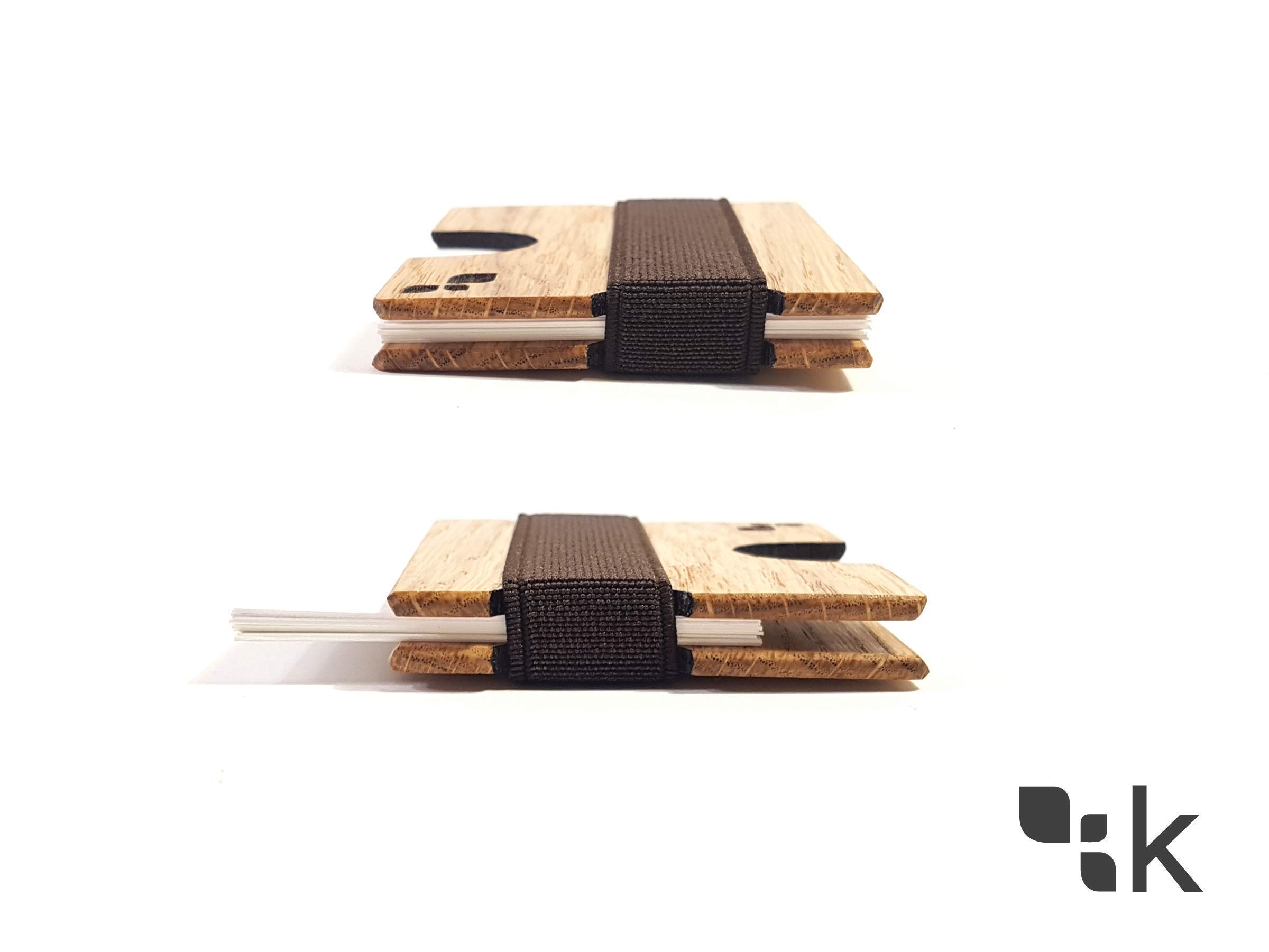 Premium White Oak Square Business Card Holder - Cordova M - Elegant & Durable for Office, Networking & Professional Meetings