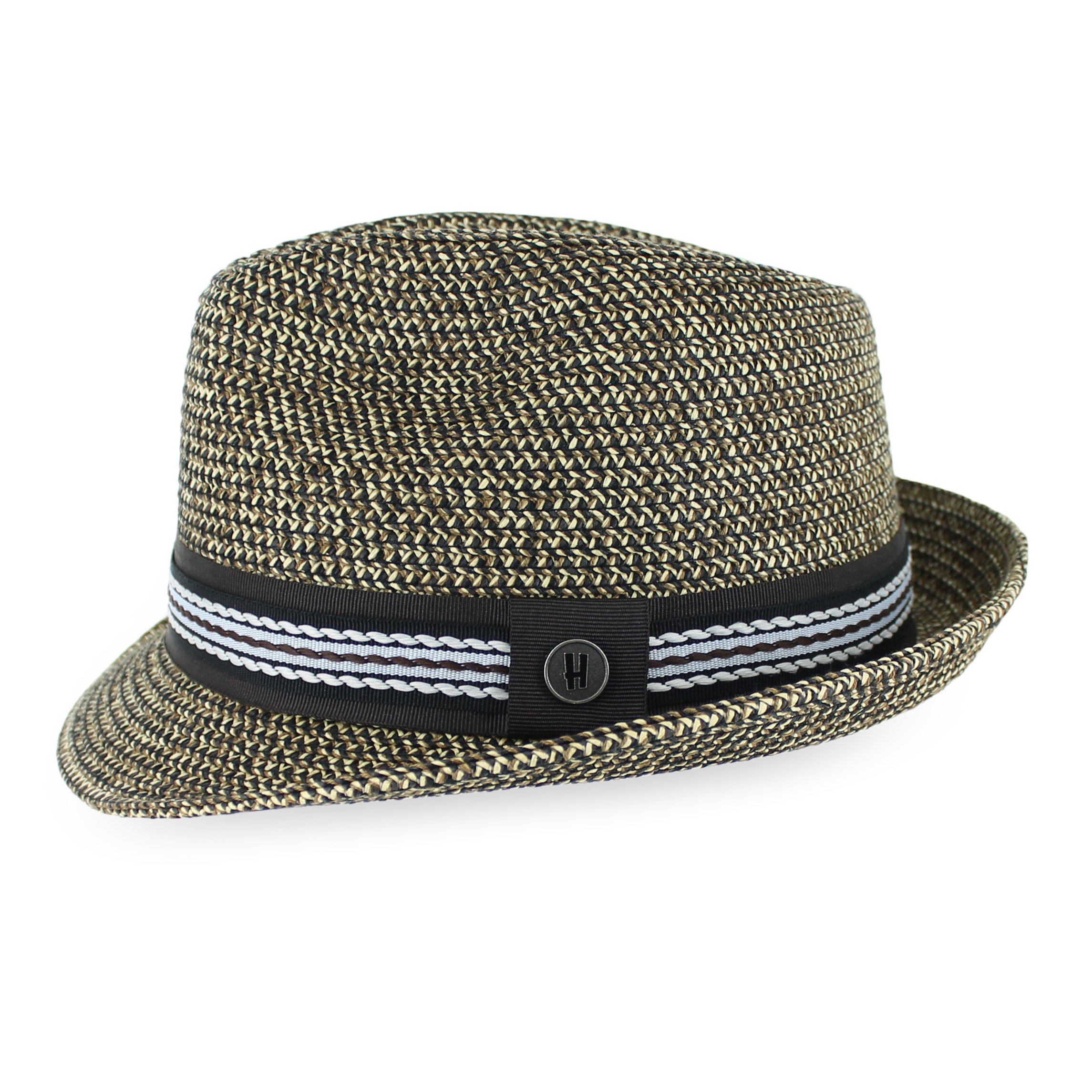 Men's & Women's Summer Straw Fedora Hat - Blue, Tan, Black | Beach & Outdoor