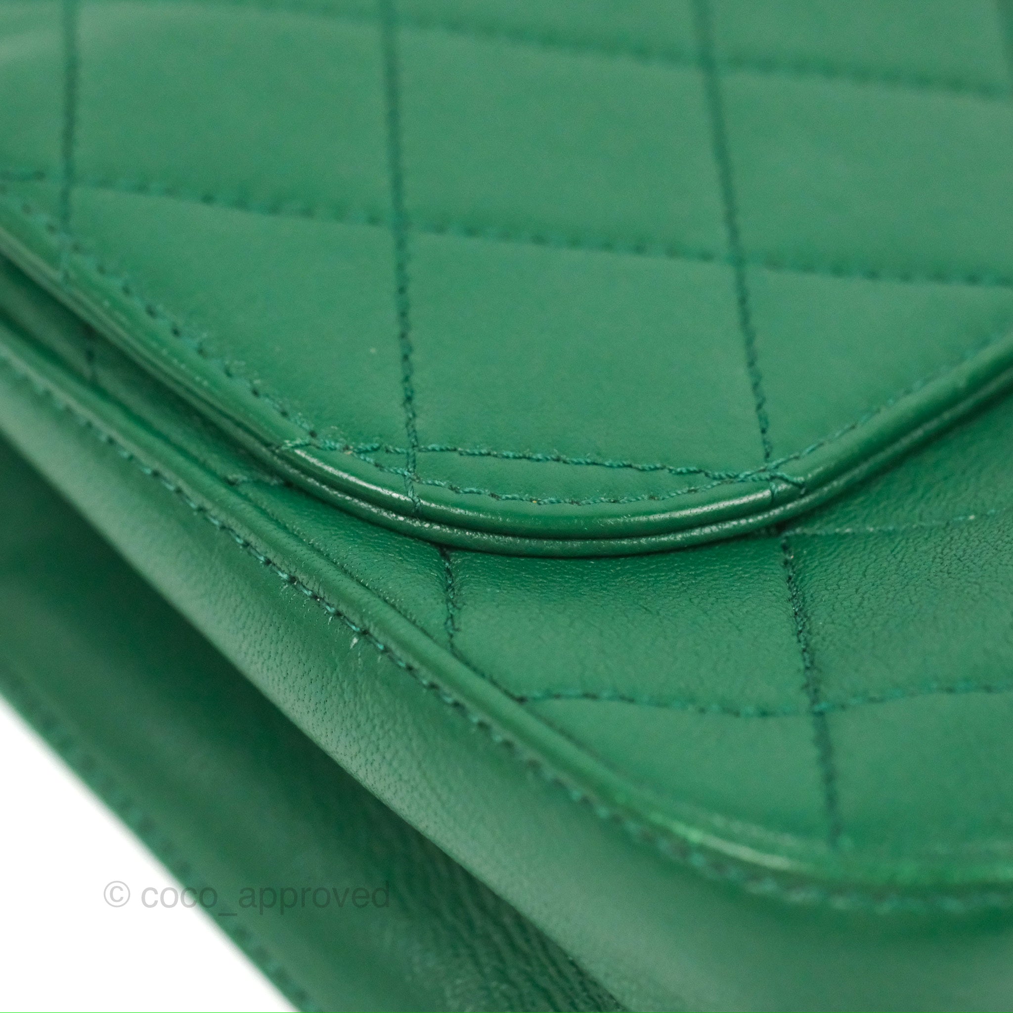 Chanel Chain Infinity Top Handle Bag - Green Lambskin Leather with Aged Gold Hardware - Luxury Crossbody Shoulder Bag for Women, Perfect for Parties, Weddings & Evening Events