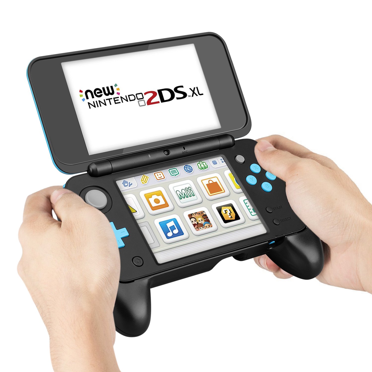 Premium Ergonomic Hand Grip Case for New Nintendo 2DS XL/LL (2017 Model) - Anti-Slip Rubber Cover with Kickstand | Protective Skin & Comfort Controller Grip | Perfect for Gaming Sessions & Travel Protection