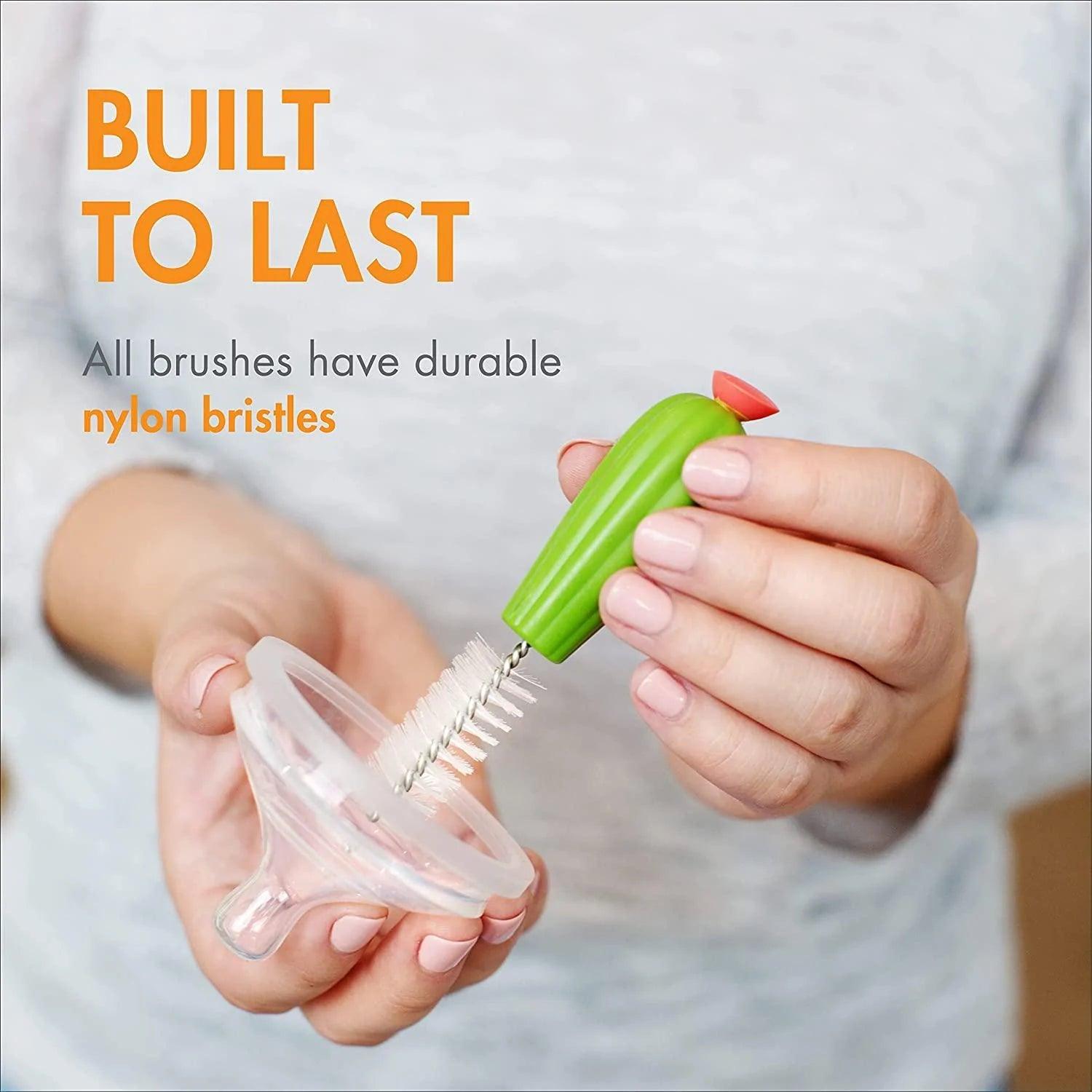 Boon Cacti Baby Bottle Cleaning Brush Replacement - Durable & Safe for Infant Bottles, Sippy Cups, and Breast Pump Parts - Perfect for Newborn Feeding Essentials