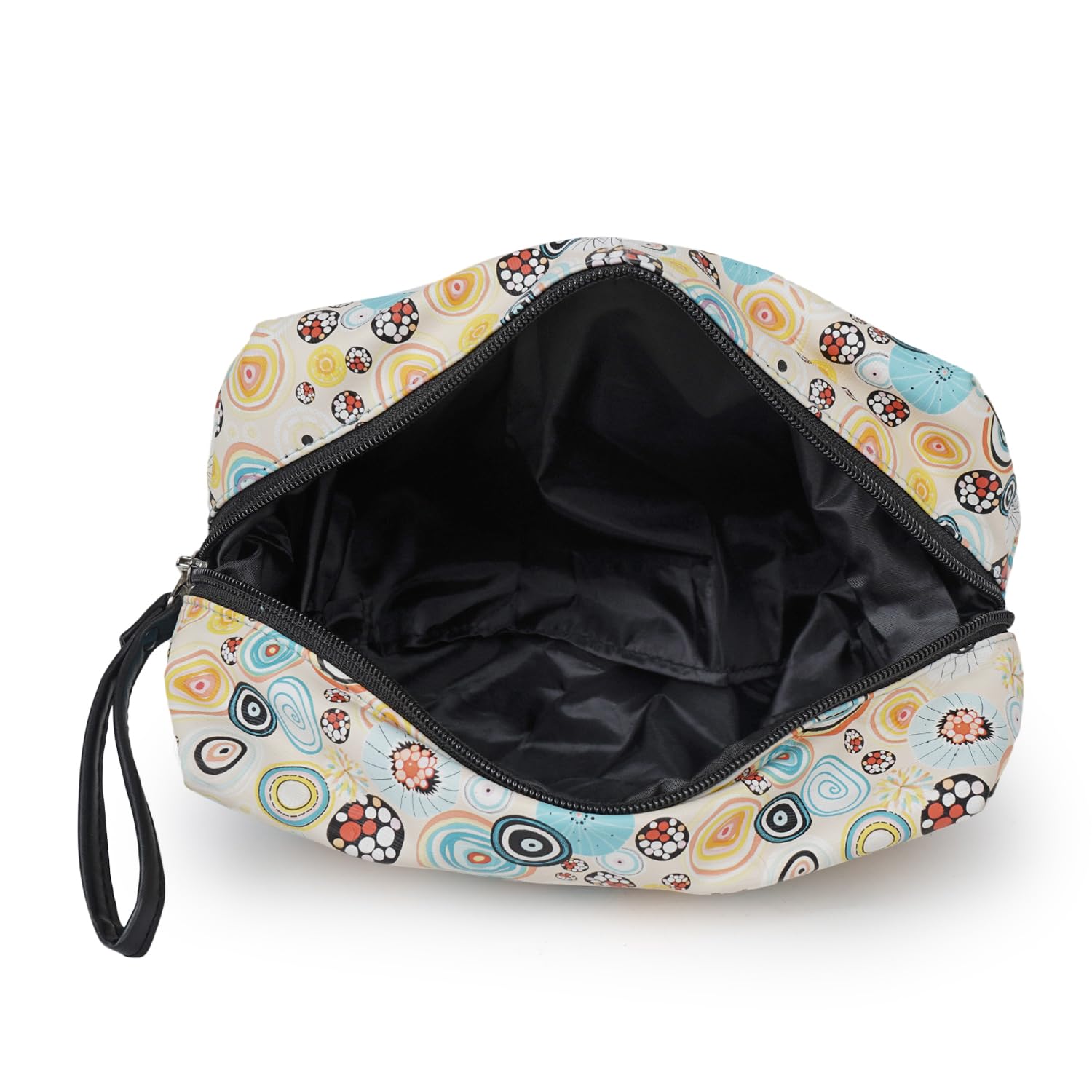 CIMONI® Premium Vegan Leather Makeup Bag for Women - Stylish Printed Travel Cosmetic Organizer, Waterproof & Spacious (Multicolor) | Perfect for Travel, Daily Use & Gift Giving
