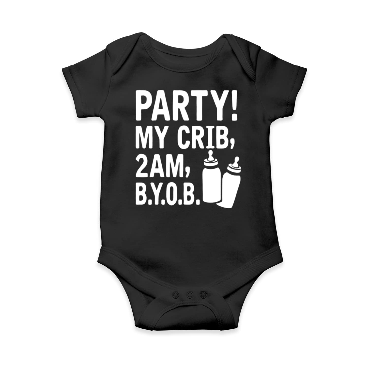 Baby Bodysuit Onesie - Cute 'Party My Crib' Outfit for Newborns & Infants | Perfect Gift from Mom, Dad & Grandparents for Father's Day, Birthday & Baby Showers | Ideal for Playtime, Family Photos & Special Occasions
