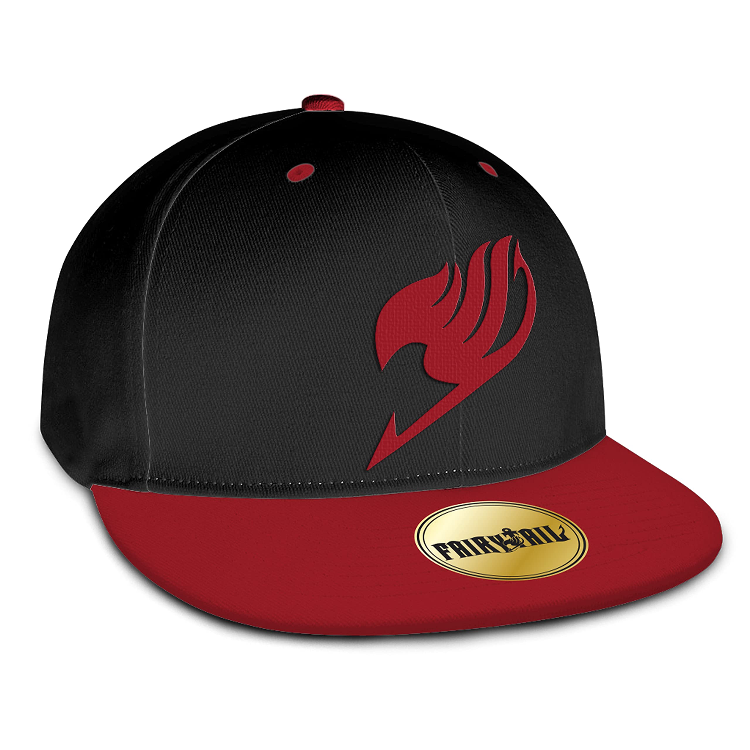ABYSTYLE Snapback Hat for Men & Women - Adjustable Black & Red Baseball Cap - One Size Fits All - Perfect for Sports, Casual Wear & Outdoor Activities