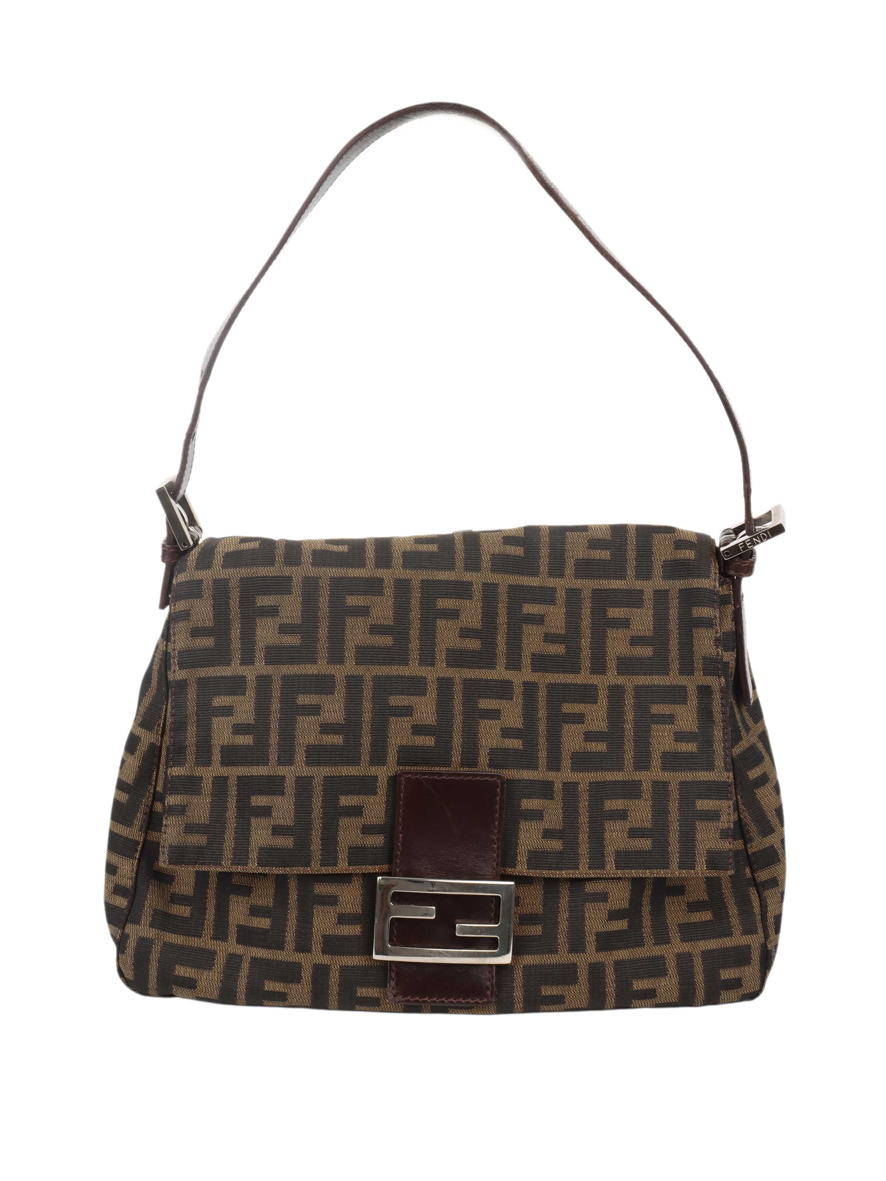 Fendi Zucca Mamma Baguette Handbag - Luxury Designer Shoulder Bag for Women | Perfect for Parties, Date Nights & Special Occasions