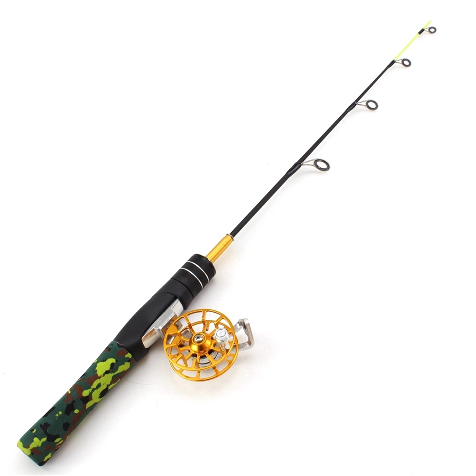 ZJRLY 60cm Carbon Fiber Winter Fishing Rod & Reel Combo - Super Hard Tackle for Ice Fishing, Boat Fishing & Big Game Fishing