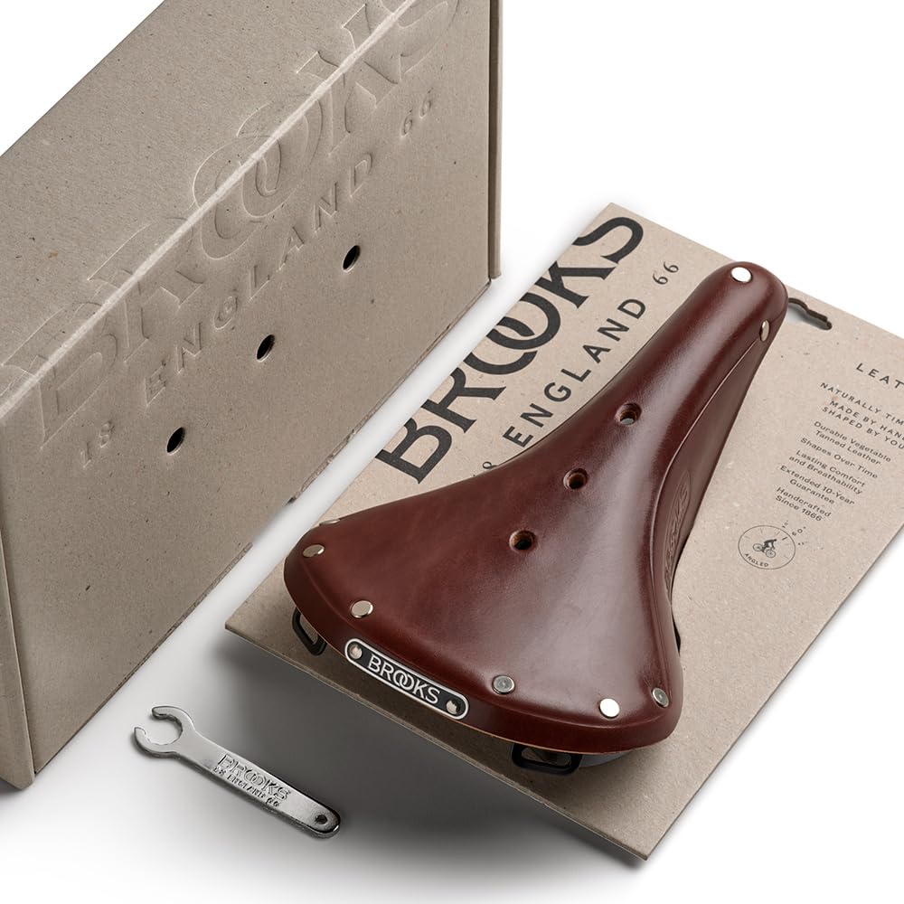 Brooks England B17 Premium Leather Bike Saddle - Ultra Comfortable Cycling Seat for Road & Touring Bikes | Perfect for Long Distance Rides & Commuting
