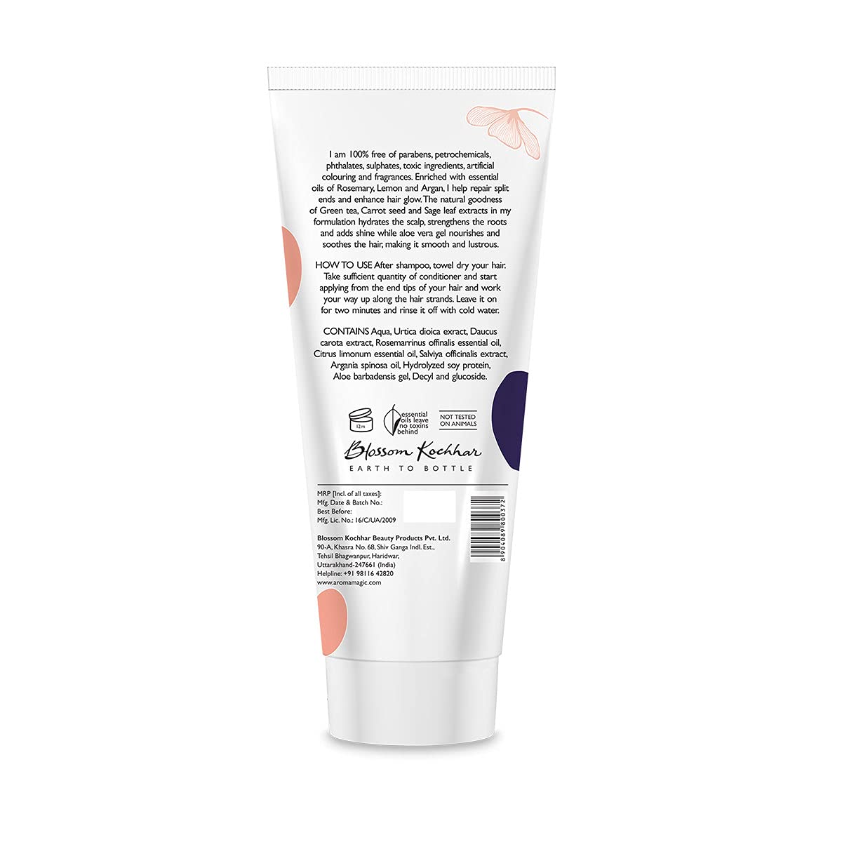Aroma Magic Cream Conditioner for Split Ends, Dry Scalp & Dull Hair – Rosemary & Argan Oil Hair Treatment with Green Tea, Carrot Seed & Aloe Vera | Promotes Hair Growth & Adds Shine | 200ml | Perfect for Daily Hair Care & Salon-Quality Results at Home