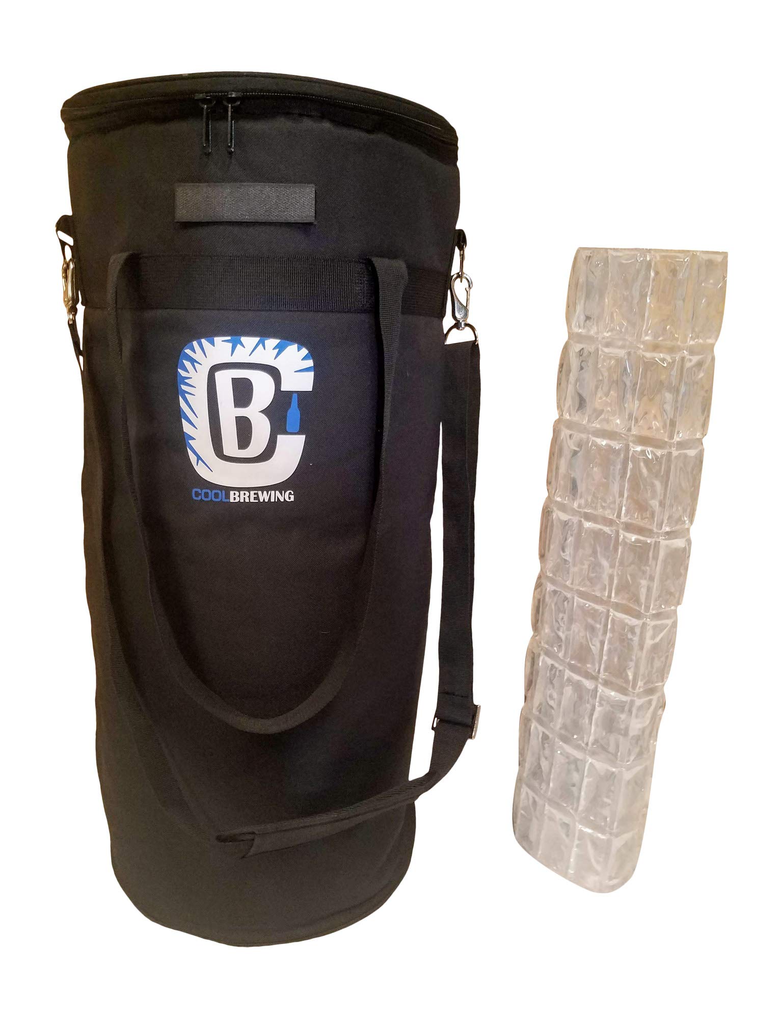 5 Gallon Home Brew Keg Cooler & Ice Wrap Bundle – Beer Cooling System for Corny & Cornelius Kegs | Perfect for Home Brewing, Parties & Outdoor Events