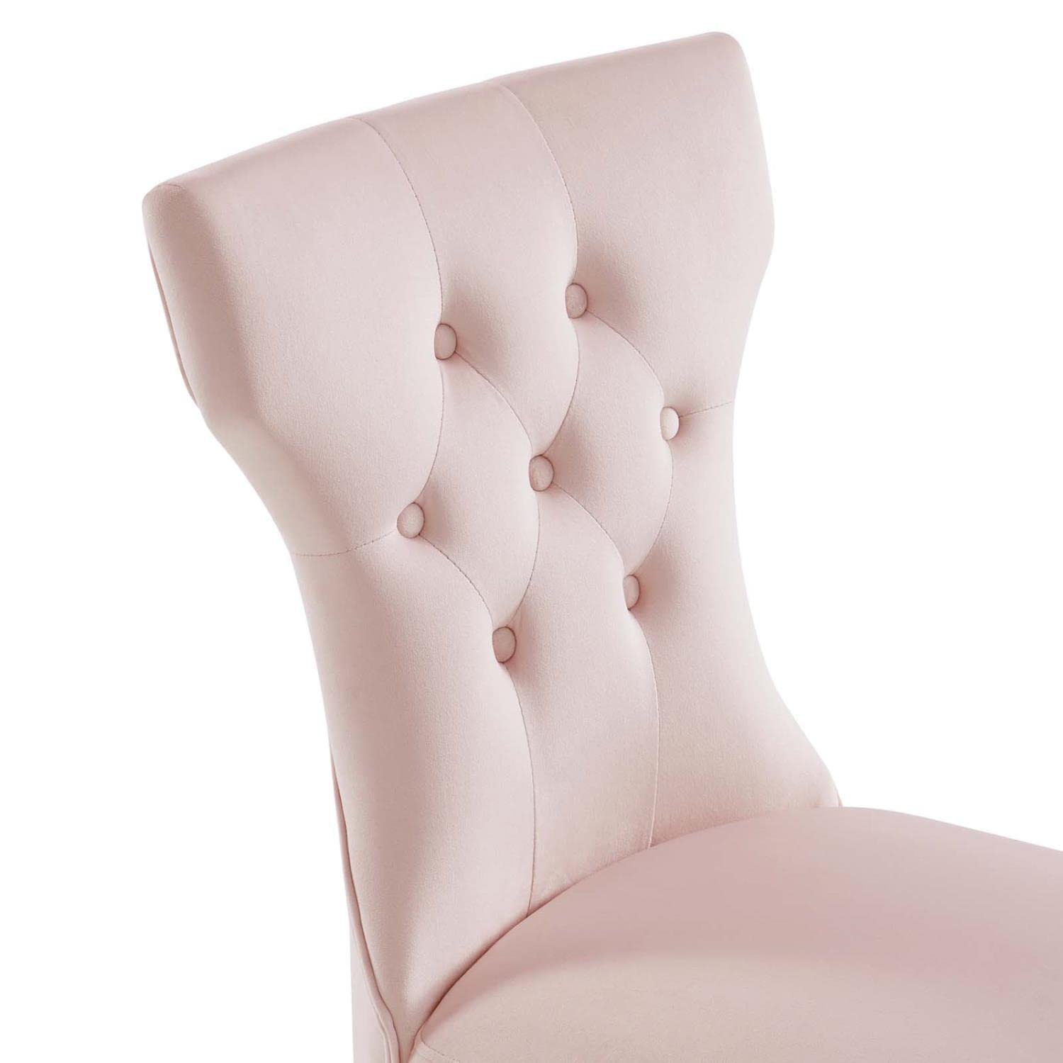 Modway Silhouette Velvet Dining Chairs - Set of 2, Pink Upholstered Modern Kitchen Chairs with Metal Legs (EEI-5014-PNK) - Perfect for Dining Room, Breakfast Nook & Small Space Decor