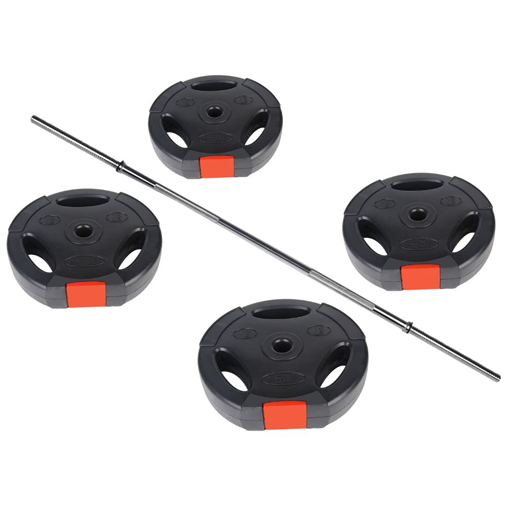 Signature Fitness 1-Inch Vinyl Standard Weight Plates for Strength Training & Weightlifting - Pair or Set Options - Perfect for Home Gym, CrossFit, and Powerlifting Workouts