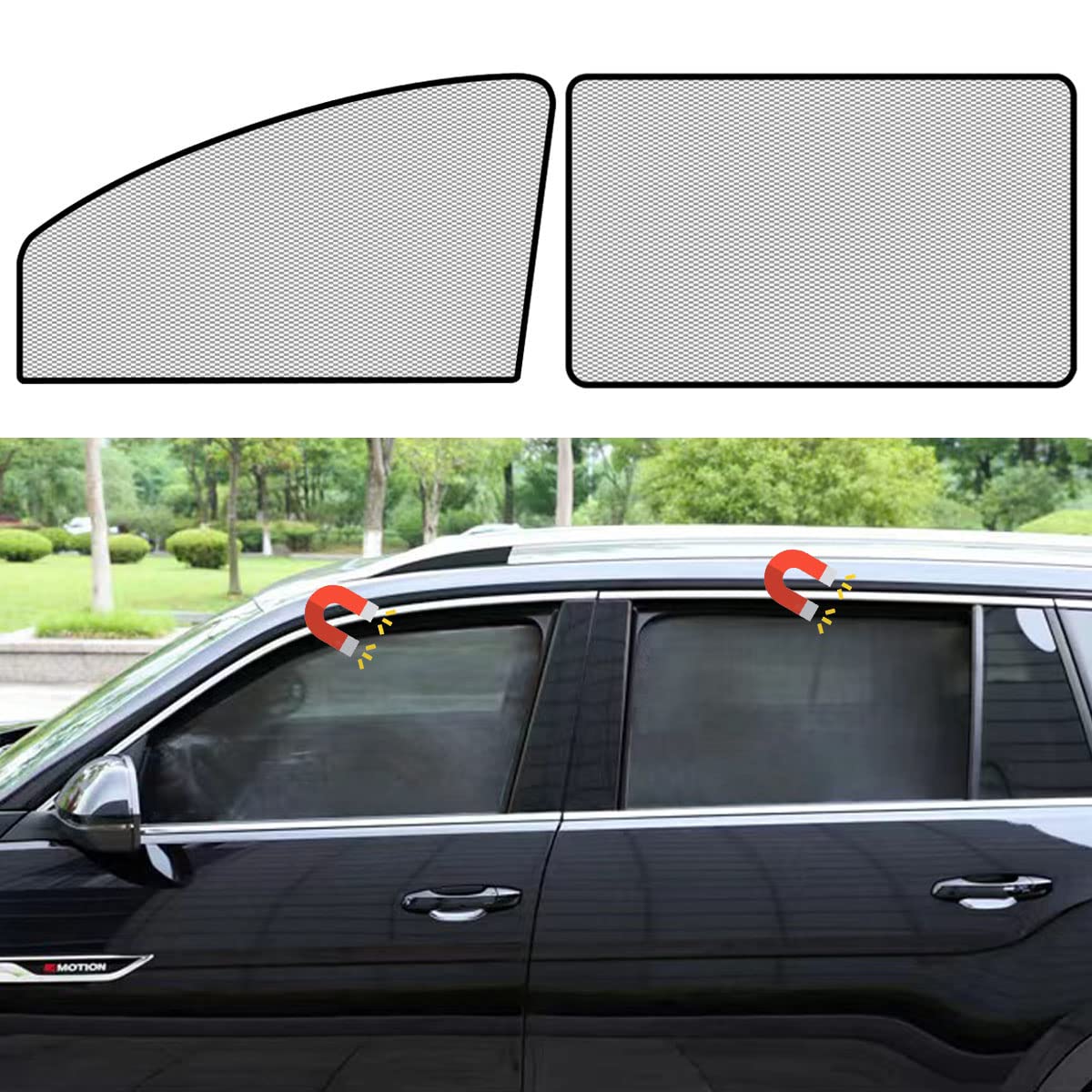 Car Window Sun Shades for Privacy & UV Protection - Blackout Side Window Covers for Breastfeeding, Napping, Changing Clothes & Camping | Perfect for Cars, SUVs & RVs