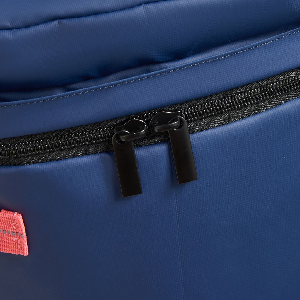 Jeep 17-Inch Laptop Backpack with RFID Protection - Navy Blue | Water-Resistant Cylindrical Design for Commuting, Travel & College
