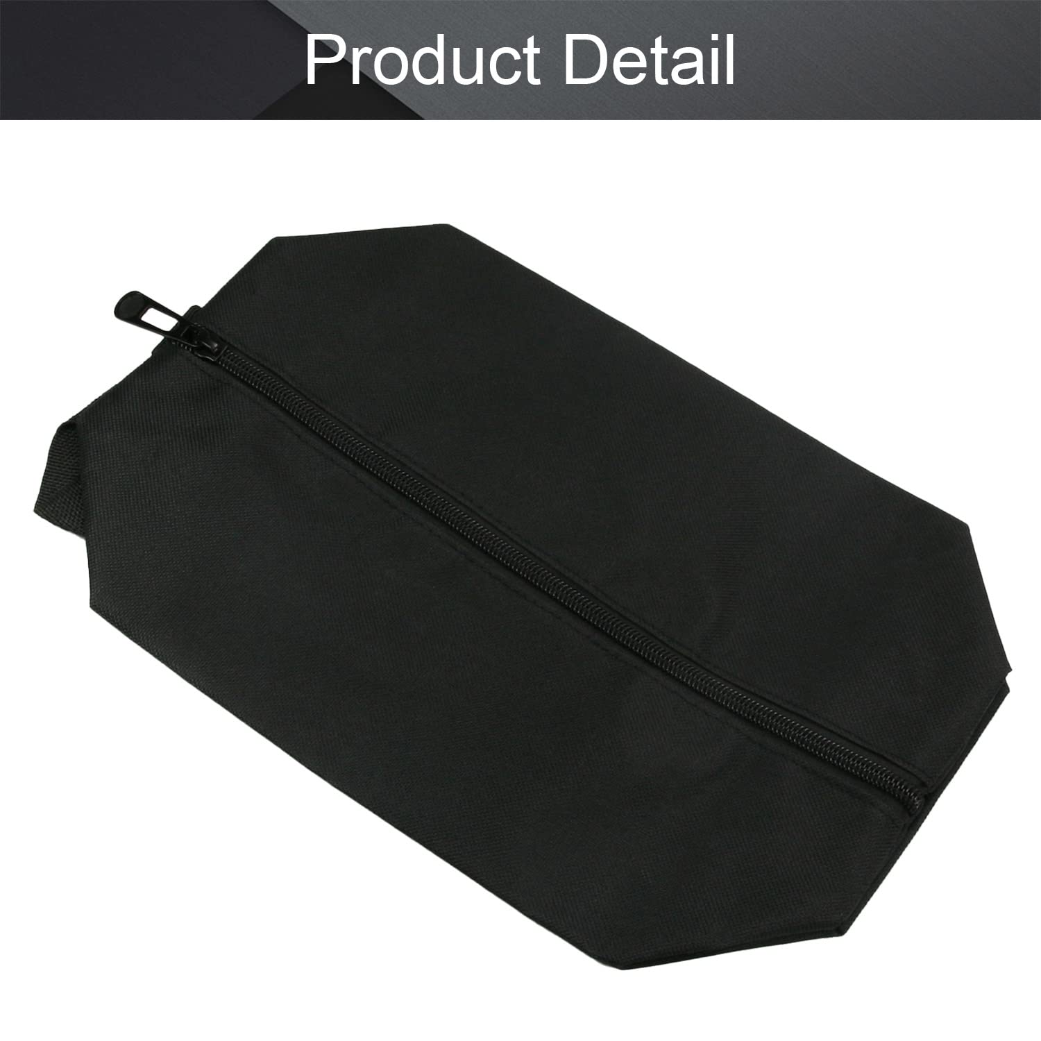 Bettomshin Professional Tool Pouch - Heavy Duty Oxford Canvas Tool Organizer with Adjustable Work Belt, Waterproof Protective Work Bag (Black, Large) - Ideal for Construction, Carpentry & DIY Projects