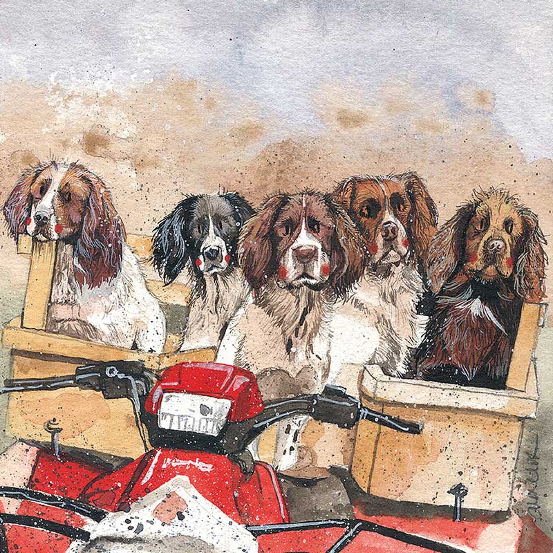 Alex Clark Greeting Card - Cute Working Spaniel Dog Design for Birthday, Thank You & Special Occasions | Perfect for Dog Lovers & Pet Owners