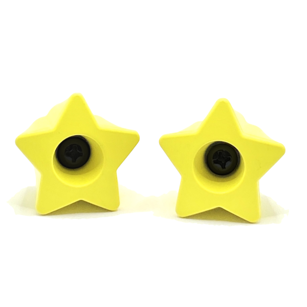 RollerStuff Twinkle Toes Bolt-On Toe Stops - Starry Night Yellow for Roller Skates - Perfect for Roller Derby, Artistic Skating & Outdoor Rollerblading
