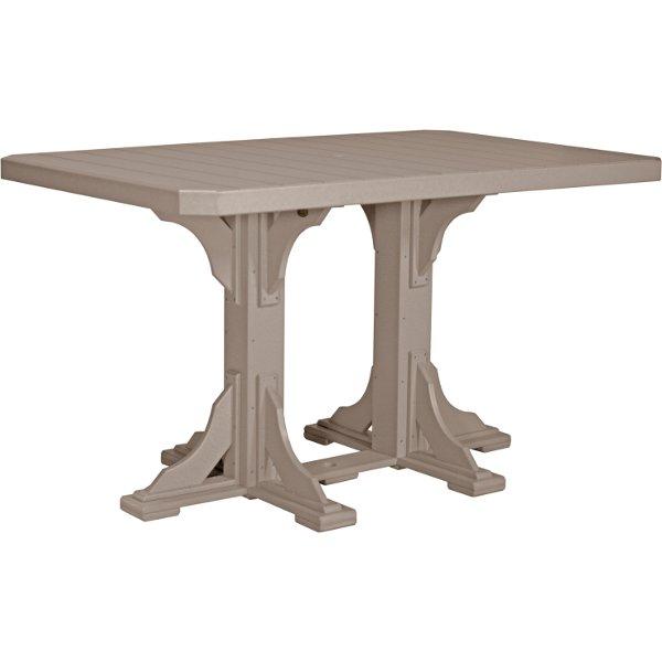 4ft x 6ft Rectangular Folding Table - Poly Plastic Outdoor Picnic Party Table - Portable Lightweight for Camping, BBQs, and Events
