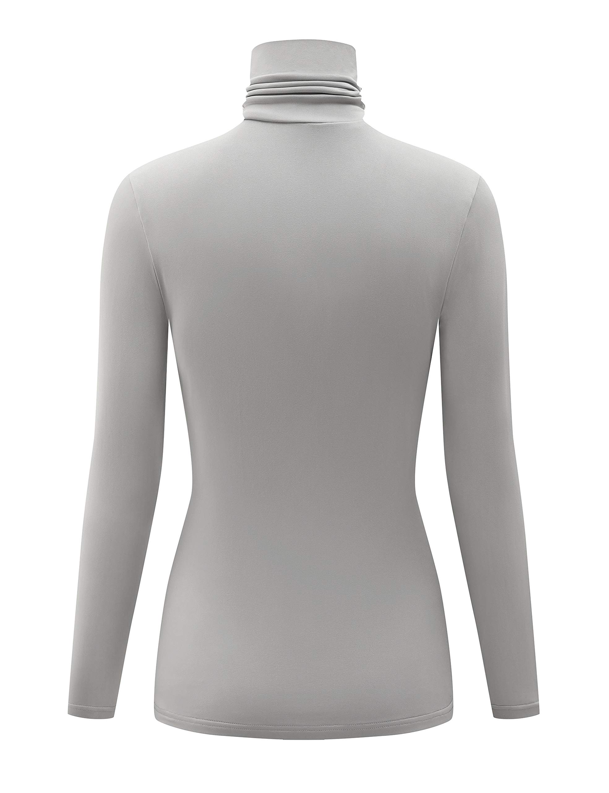 Kindcall Women's Lightweight Long Sleeve Turtleneck Thermal Shirt - Soft Casual Pullover Top for Fall & Winter Layering | Perfect for Office, Travel & Everyday Wear
