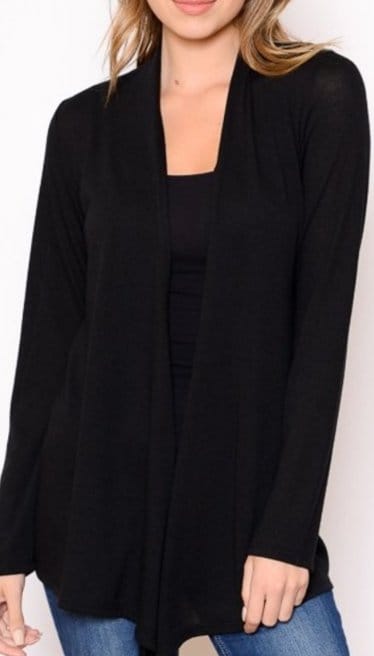 Stylish Black Knit Cardigan Sweater for Women - Cozy & Versatile Fall & Winter Layering Piece