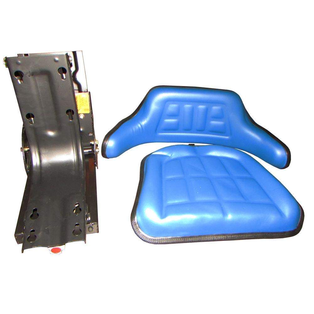 RAParts Universal Fit Blue Waffle Tractor Seat TS1060ATSP - Heavy Duty Comfort for Farm Tractors, Riding Mowers & Agricultural Equipment